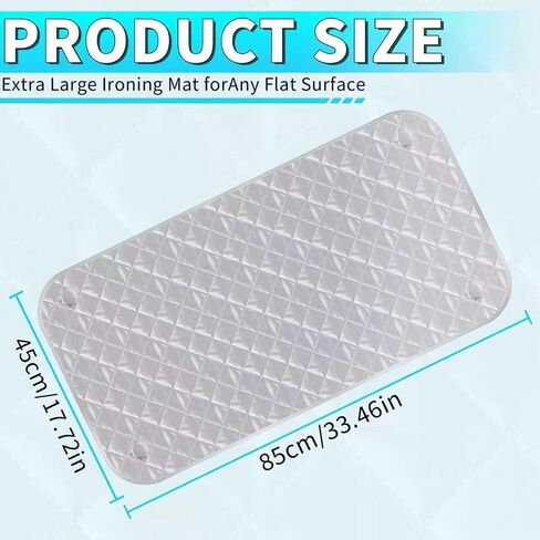Ninsula 17.7″ × 33.5″ Ironing Mat, Ironing Pad for Table with Magnetic Edges, Foldable Ironing Mat Pad for for Small Apartments, Dorm Rooms, and RVs in Kuwait