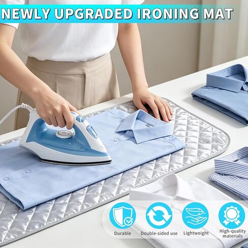 Ninsula 17.7″ × 33.5″ Ironing Mat, Ironing Pad for Table with Magnetic Edges, Foldable Ironing Mat Pad for for Small Apartments, Dorm Rooms, and RVs in Kuwait