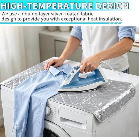 Ninsula 17.7″ × 33.5″ Ironing Mat, Ironing Pad for Table with Magnetic Edges, Foldable Ironing Mat Pad for for Small Apartments, Dorm Rooms, and RVs in Kuwait