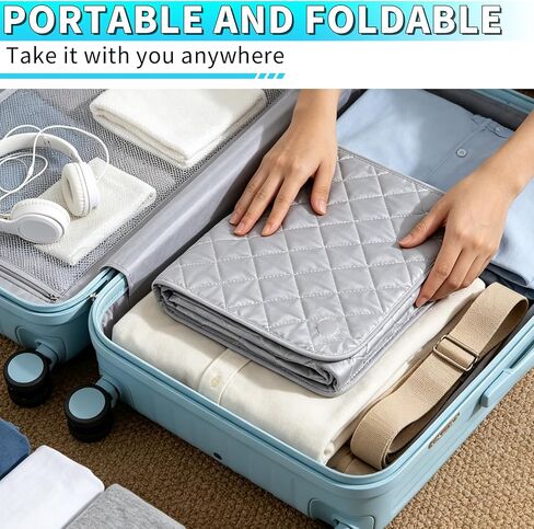 Ninsula 17.7″ × 33.5″ Ironing Mat, Ironing Pad for Table with Magnetic Edges, Foldable Ironing Mat Pad for for Small Apartments, Dorm Rooms, and RVs in Kuwait