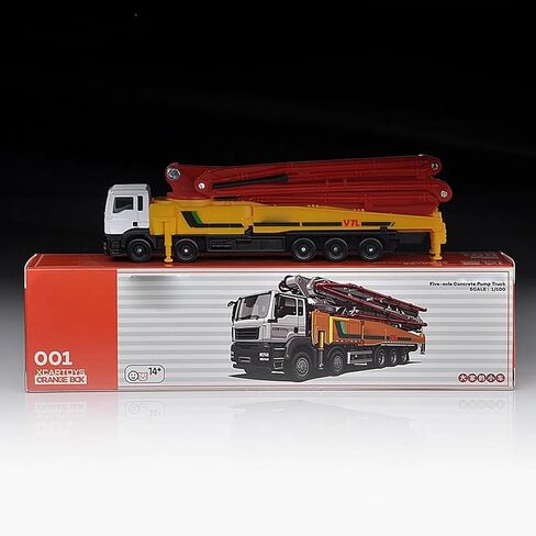 1/100 Concrete Pump Truck Model Diecast Alloy Construction Vehicle Toy in Kuwait