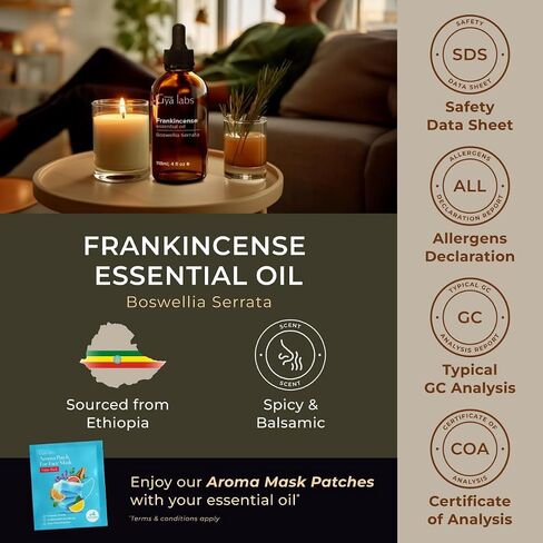 Frankincense Essential Oil for Skin, Hair & Diffuser - 4 Fl Oz in Kuwait