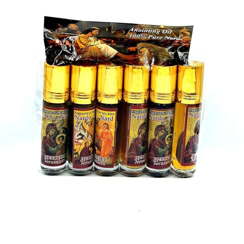 Zuluf Set of 6 Nard Anointing Oils from the Holy Land Jerusalem – Biblical Nard Perfume Oils Inspired by Scripture for Prayer, Healing, Blessing, Worship, Church, Christian Gifts | NPER024 in Saudi Arabia