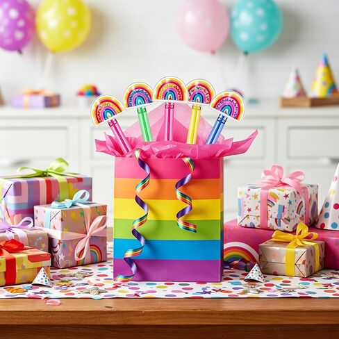 24 Pcs Rainbow Shaker Bubble Wands, Party Favors, Goodie Bag Fillers in Kuwait