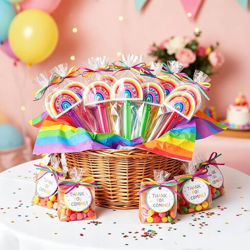 24 Pcs Rainbow Shaker Bubble Wands, Party Favors, Goodie Bag Fillers in Kuwait