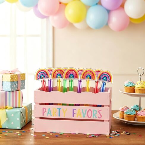 24 Pcs Rainbow Shaker Bubble Wands, Party Favors, Goodie Bag Fillers in Kuwait