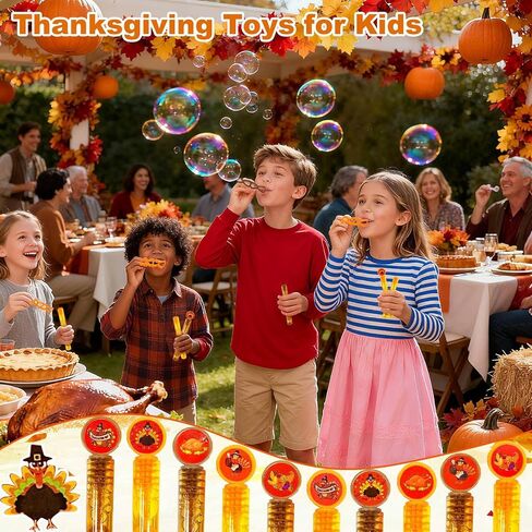 30 Pcs Bubble Wands Bulk Thanksgiving Party Favors Supplies Toys for Kids in Kuwait