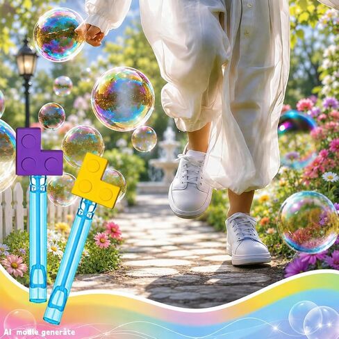 24Pcs Building Block Bubble Wands, 8 Topper Styles, Party Favors in Kuwait