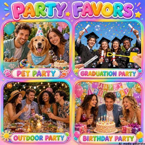 24Pcs Building Block Bubble Wands, 8 Topper Styles, Party Favors in Kuwait