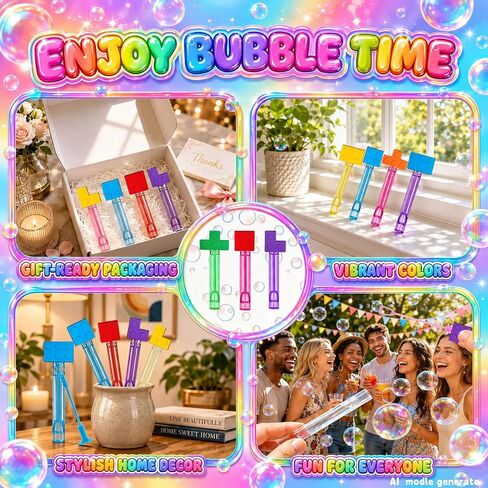24Pcs Building Block Bubble Wands, 8 Topper Styles, Party Favors in Kuwait
