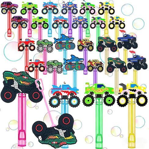 24 Pcs Monster Truck Bubble Wands, Racing Party Favor Bag Fillers in Kuwait