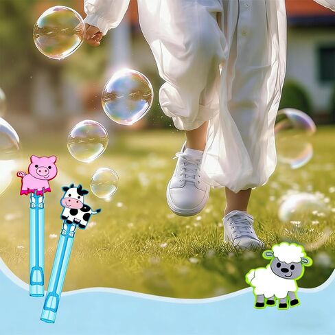 24 Pcs Farm Animal Bubble Wands, Barnyard Party Favor Bag Fillers in Kuwait