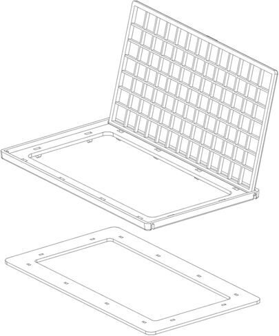 Innovative Marine Flip Feed Hinged Feeding Lid - Use with Mesh Screen Aquarium Lids Only in Kuwait