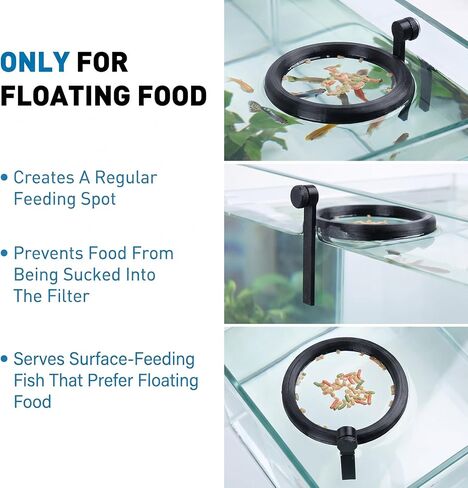 Magnetic Fish Feeding Ring Aquarium Floating Feeder Holder Corral in Kuwait