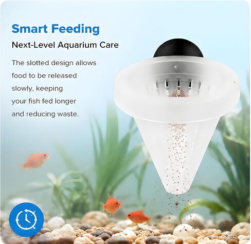 2Pcs White Cone Fish Feeder Cups with Suction for Aquarium Tanks in Kuwait