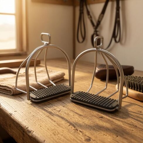 Equestrian Stainless Steel Riding s Horse s s with Anti Slip Rubber and Design Suitable for Training Trail Riding Beginner Lessons Daily Riding in Kuwait