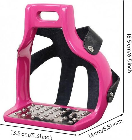 Yiju Net Equestrian s Riding s Horse s with Metal Footplate and Mesh Strap Support for Stable Balance and Control Lessons Leisure Riding, Pink in Kuwait