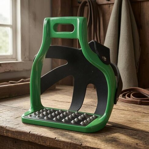 Menolana Net Equestrian s Riding s Horse s with Wide Flat Base and Rectangular Top Opening for Secure Foot Placement Schooling Trail Riding, Green in Kuwait