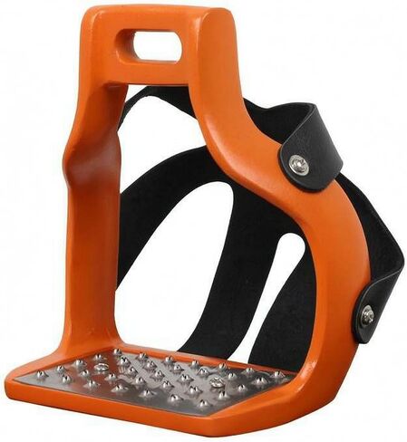 Yiju Net Equestrian s Riding s Horse s with Metal Footplate and Mesh Strap Support for Stable Balance and Control Lessons Leisure Riding, Orange in Kuwait