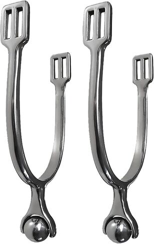 2 Pieces Horse English Style Boot Western Cowboy Stainless Steel Rotatable Gear Sturdy Riding Accessory Suitable for Equestrian in Kuwait