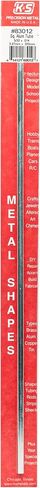 K & S 83011 Square Aluminum Tube, 1/8" OD x 0.014" Wall x 12" Long, 1 Piece, Made in The USA in Kuwait