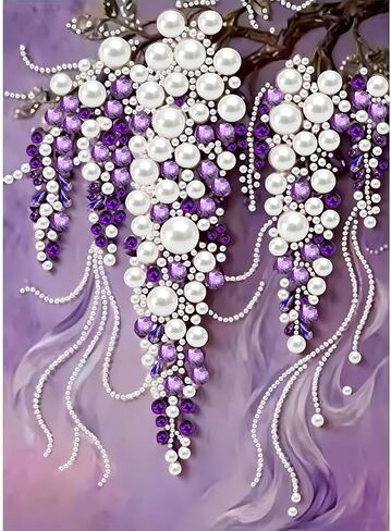 Pearl Diamond Painting Kits for Adults,Flowers Basket Diamond Art Kits in Kuwait