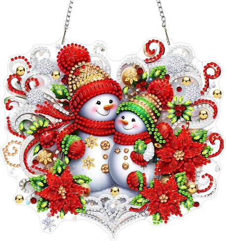 Christmas Diamond Art Kits for Adults,Hanging Snowflake Diamond Painting in Kuwait