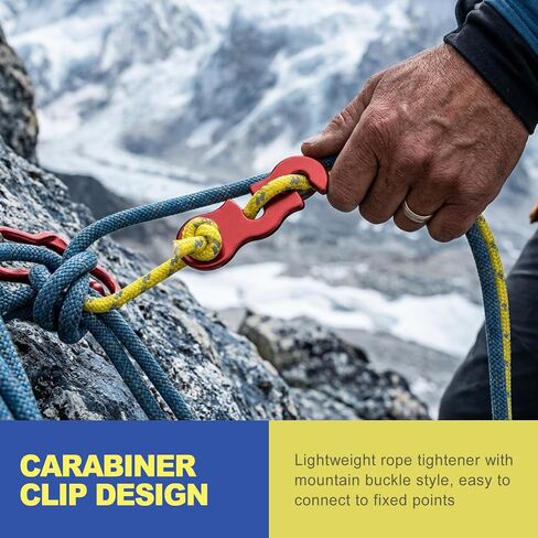20 Pieces Aluminum Alloy Guyline Tensioner, Adjustable Rope Tightener Clips, Quick Release Clamp Cleat for Tent Paracord Clothesline Cable, Tie Downs Turnbuckles, Camping Hiking Accessories in Kuwait