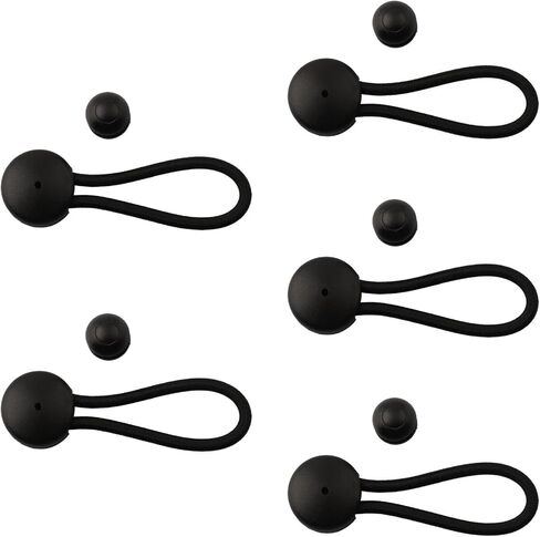 5pcs Bungee Shock Cord Clips with Knob for Tent Boat Yacht RV Cover Elastic Fastener for Canvas Marine Truck Car Covers Nylon Rubber Anchor Rope Buckle(white) in Kuwait