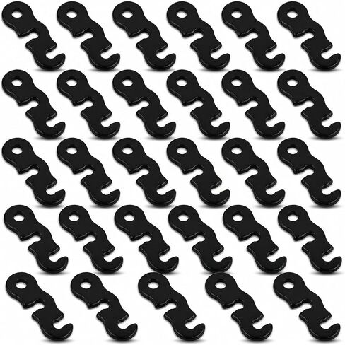 30 Pack Aluminum Alloy Guyline Tensioners, Tent Rope Adjusters for Paracord & Camping Lines, Lightweight Cord Tighteners for Tent, Tarp, Hiking Accessories (Black) in Kuwait