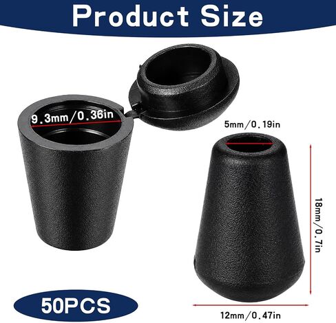 50 Pack Paracord End Caps, Rope Fasteners Replacement in Kuwait