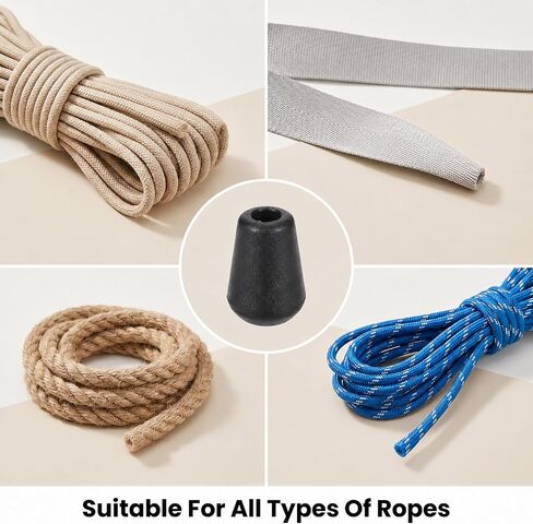 50 Pack Paracord End Caps, Rope Fasteners Replacement in Kuwait