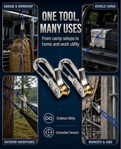 6 Pack Rope Tensioner with Reflective Cord & Storage Bag in Kuwait
