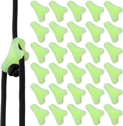 HINZIC 30 Pack Ultralight Fluorescent Guyline Tensioners Tent Rope, Green in Kuwait