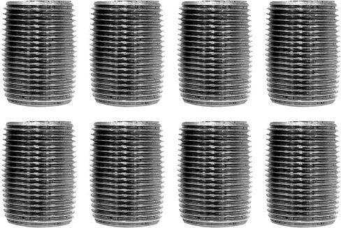 PIPE DECOR 3/4" x 30" Black Steel Plumbing Pipe, Pre Cut, Industrial Steel Grey Fits Standard 3/4 Inch Threaded Black Malleable Iron Fittings, Build Vintage DIY Furniture, 4 Pack in Kuwait