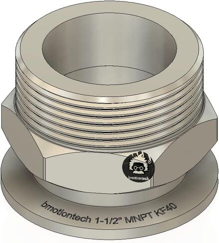 bmotiontech KF40 flange to Male NPT/MNPT Fitting (ISO-KF KF40 QF40 NW40) (1/2" 0.5 inch MNPT to KF40, Pack of 1 pc) in Kuwait