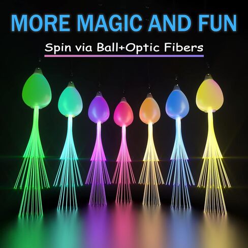 POITOI LED POI Balls with 20 Vibrant Color Light Modes & Flashing Patterns in Saudi Arabia