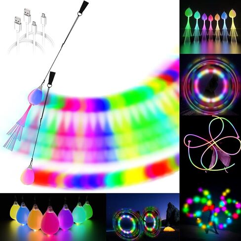 POITOI LED POI Balls with 20 Vibrant Color Light Modes & Flashing Patterns in Saudi Arabia