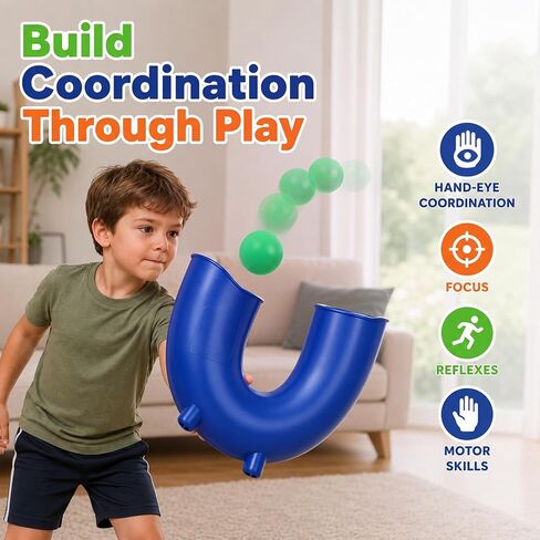 Skill Game Toy with 3 Balls U-Shaped Loop Juggling Tube for Kid in Kuwait