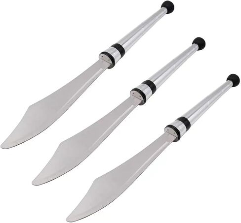 Juggling Knives Throwing Knife- blunted Blade Edge- Wrapped Handle Color Silver (Set of 3) in Kuwait