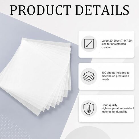 XIHIRCD 100pcs Ironing Sheets for Fuse Beads (White) in Kuwait