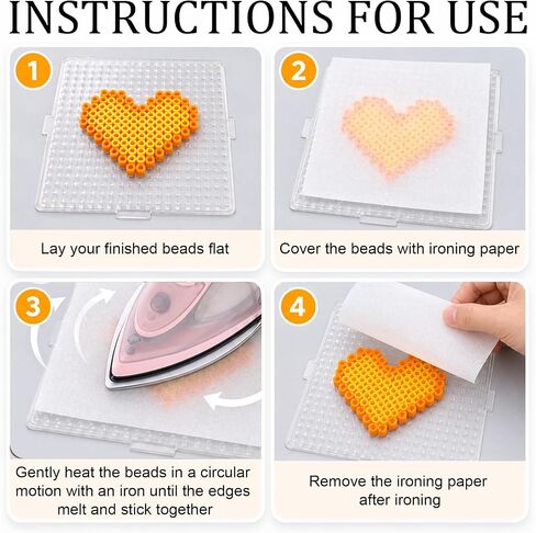 XIHIRCD 100pcs Ironing Sheets for Fuse Beads (White) in Kuwait