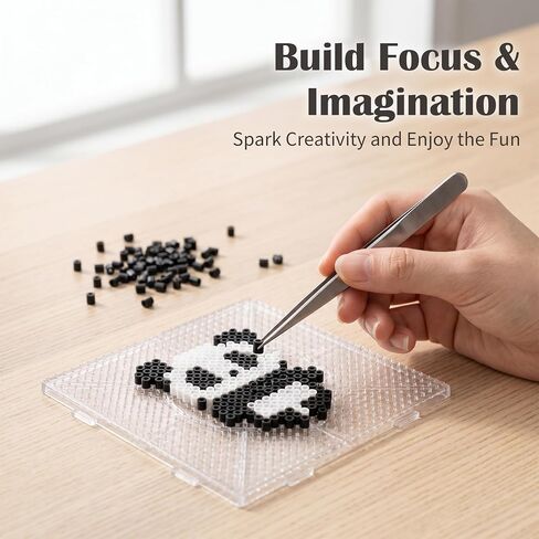 Fuse Beads Kit, 8500 Pcs 5mm Black Beads Bulk Refill to Build Focus and Imagination, Melty Bead to Spark Creativity and Fun for Crafts, 500g in Saudi Arabia