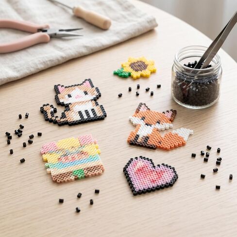 Fuse Beads Kit, 8500 Pcs 5mm Black Beads Bulk Refill to Build Focus and Imagination, Melty Bead to Spark Creativity and Fun for Crafts, 500g in Saudi Arabia