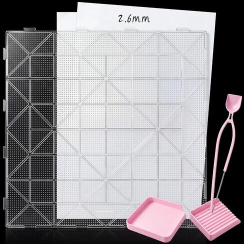 6 Pcs 2.6mm 11x11'' Extra Large Fuse Bead Pegboard, Clear in Kuwait