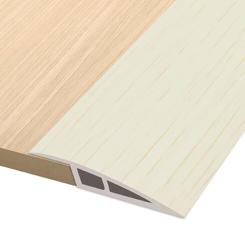 Vinyl Door Threshold Flooring Transition Strip Self Adhesive Carpet Edging Strip for Laminate Doorway Edge Threshold from 1/5" to 2/5" (Brown Wood Grain, 10 Ft) in Kuwait