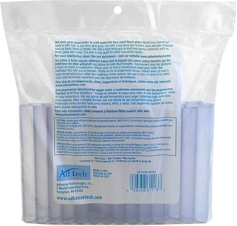 AdTech Crystal Clear Hot Glue Gun Sticks (W220-14ZIP50C) – Full Size Hot Glue Sticks. All-Purpose Glue Sticks for Crafting, Scrapbooking & More. 50 Pieces. Length: 4" Diameter: .44". in Kuwait