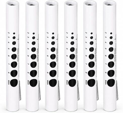 Novamedic 6 Pack Disposable LED Pen Light with Pupil Gauge, Medical Diagnostic Penlight for Doctors Nurses EMTs and Nursing Students, White in Kuwait