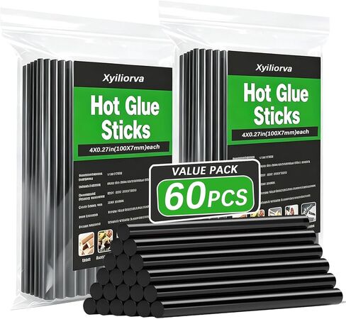 250 Pack Black Mini Hot Glue Sticks Bulk, Hit Glue Sticks for Hot Glue Gun, 4" Long 0.27" Dia (7mm) Small Glue Gun Sticks for DIY Arts, Crafts, Home & Office, Halloween and Christmas Decorations in Kuwait
