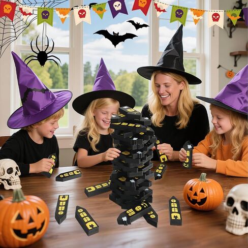 Halloween Wooden Blocks Stacking Games, Tumbling Tower and Balance Game in Kuwait